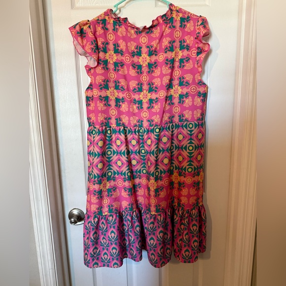 Pink Pattern Dress - Picture 2 of 3